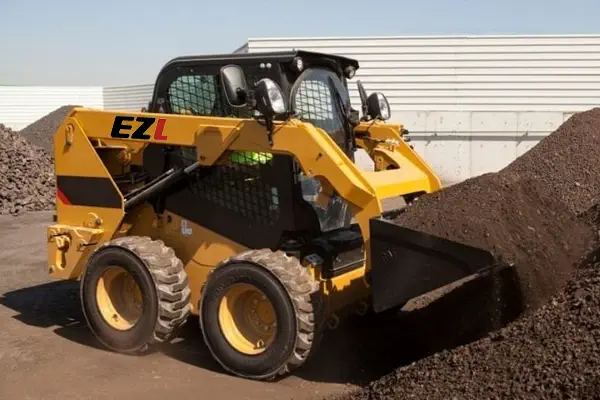 Skid steer loader Handling building materials