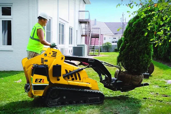 Skid steer loader used in Landscaping field