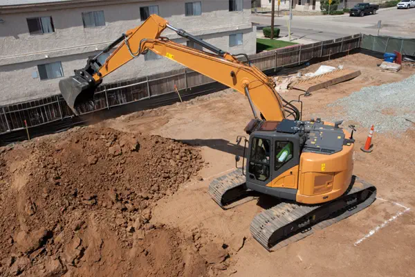 Excavator used in Earthmoving area