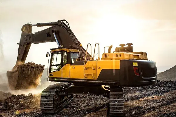 Excavator used in Mining area