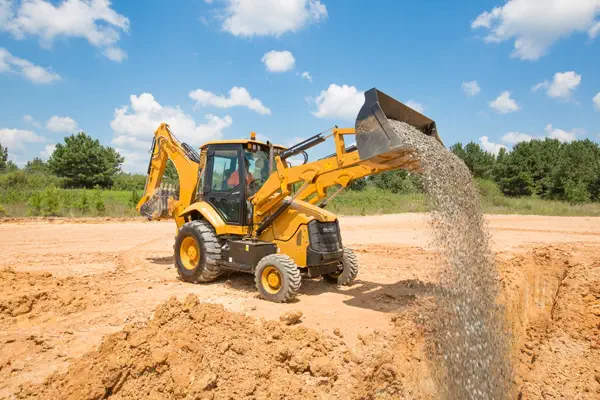 backhoe loader used in Mining field